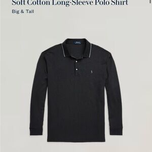 Ralph Lauren Dark Grey Long-Sleeve Polo Shirt